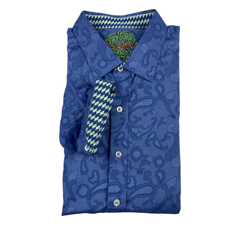 Robert Graham Gorgeous Men's Paisley Printed Button Front Flip Cuff Shirt Sz XL